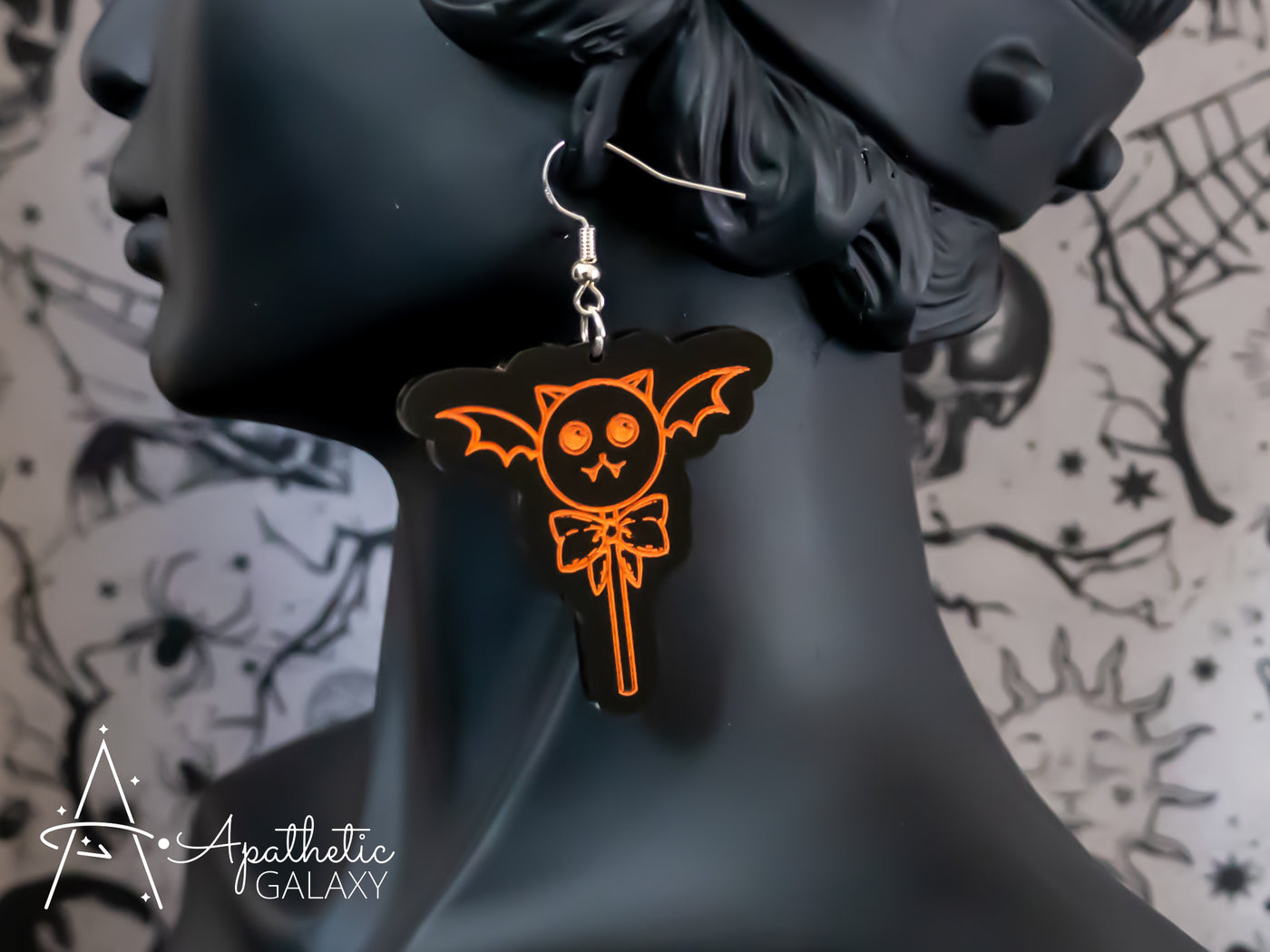 Wings and Fangs Wand Earrings